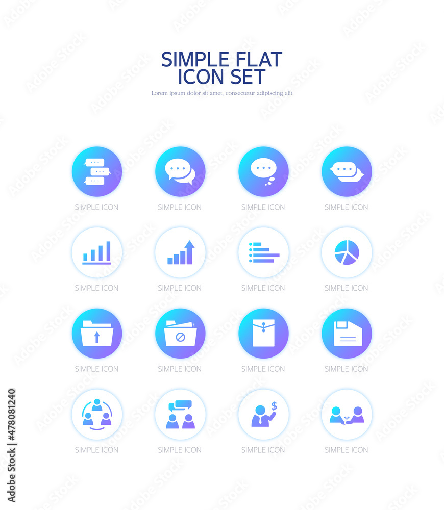 Simple gradient background flat icon.
Simple gradient background flat icon.