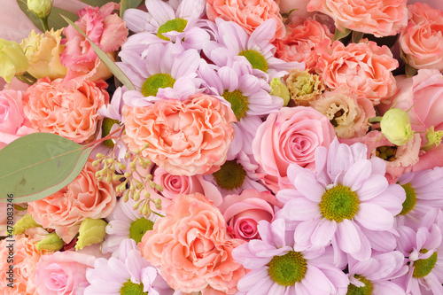 Various flowers, close.