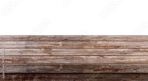Fototapeta Naklejka Na Ścianę i Meble -  Wooden table top on white background