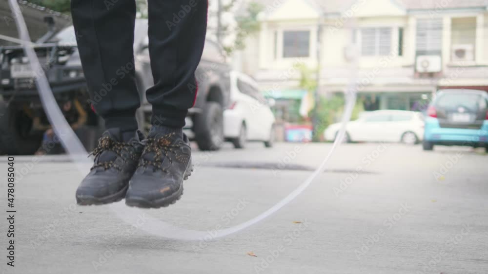 Skipping rope exercise. One of the popular cardio exercises to burn body fat. jump rope Skipping rope exercise. One of the popular cardio exercises to burn body fat. jump rope
