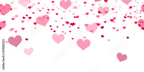 seamless confetti hearts background