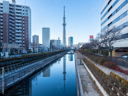 川面に映る東京スカイツリー