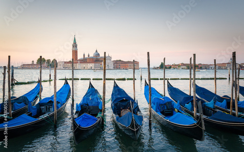 San Giorgio Maggiore in Venice with gondola in foreground