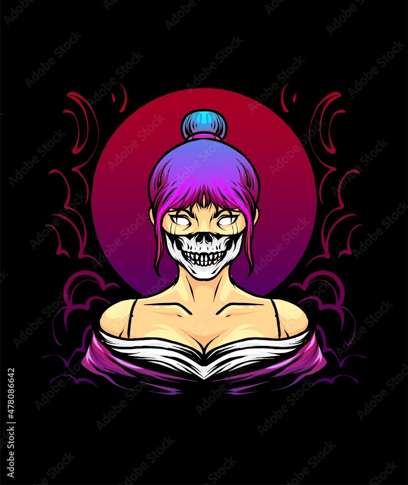 Japan Ninja Girl Illustration Japan Ninja Girl Illustration