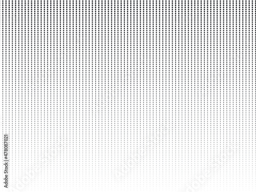 Retro halftone effect, pattern. Monochrome, grayscale, gradient, dotted lines. Black noise, spots texture. Use for overlay, comic books, shading or montage. Isolated, transparent background.