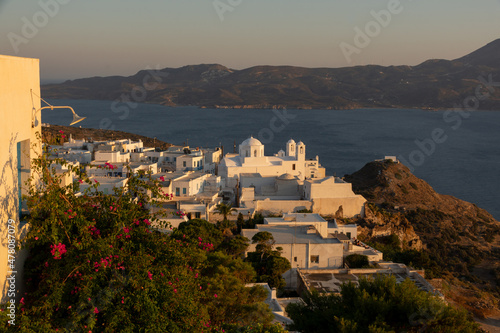 View of Plaka from the castle, Milos, Greece