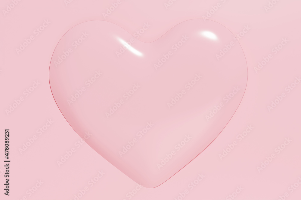 3d render of pastel pink heart on a pink background monochrome minimalist frame 3d render of pastel pink heart on a pink background monochrome minimalist frame