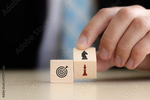 фотографія Business goals and strategies concept