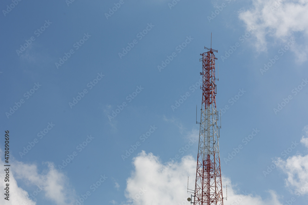 Signal pole background on a clear day