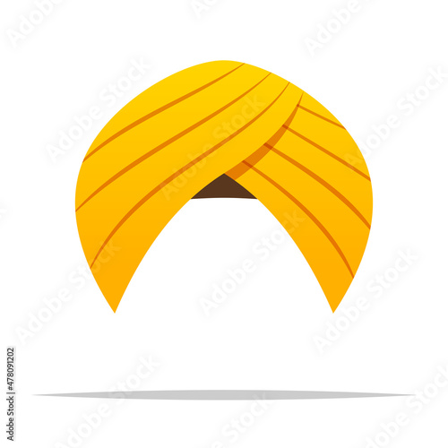 Turban headwear vector isolated illustration