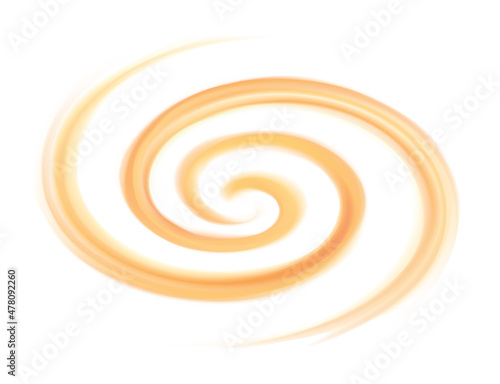 Vector light orange background of swirling texture