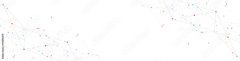 Obraz premium Polygonal background and connecting dots and lines