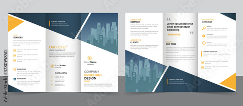 Creative corporate modern business trifold brochure template, trifold layout, a4 size brochure design.