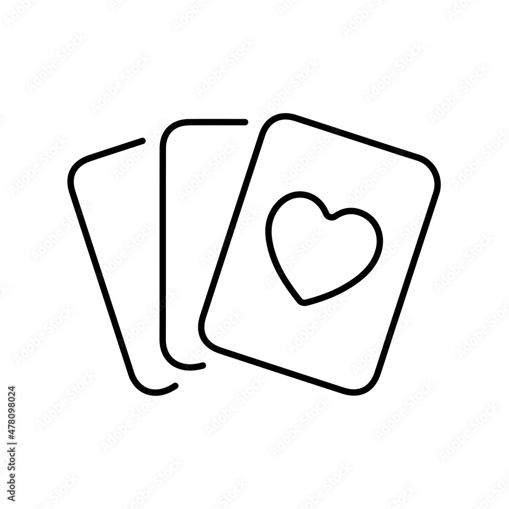 game cards icon on white background, vector illustration. game cards icon on white background, vector illustration.