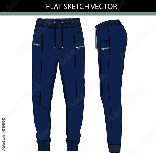 Activewear jogger illustration vector file