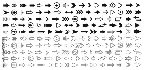 Arrow icon. Mega set of vector arrows