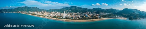 Fototapeta Naklejka Na Ścianę i Meble -  Aerial view in Patong beach in Phuket Province, Thailand