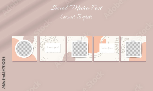 Social media post banner carousel template