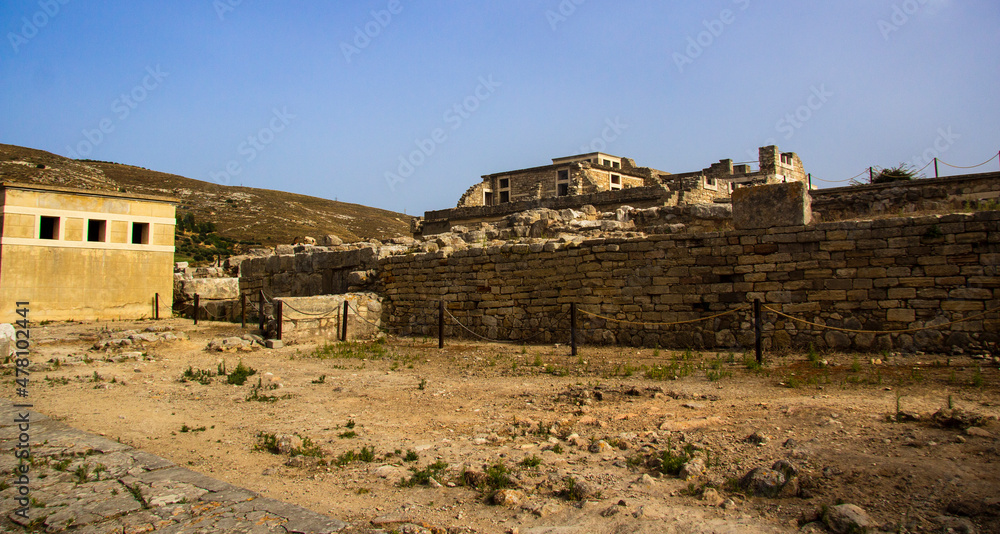 View of the Palace of Knossos from the royal road