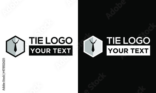 black tie vector logo template business box