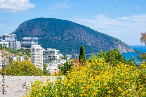 Views from Mount Bolgatura to Gurzuf. Mountain landscapes of Crimea photo