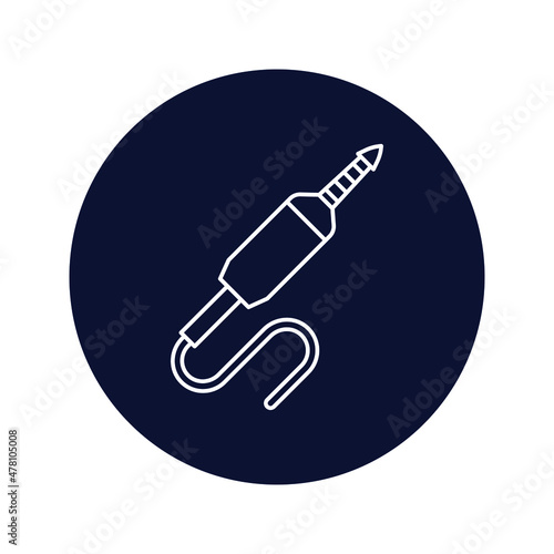jack wire Vector icon which is suitable for commercial work and easily modify or edit it