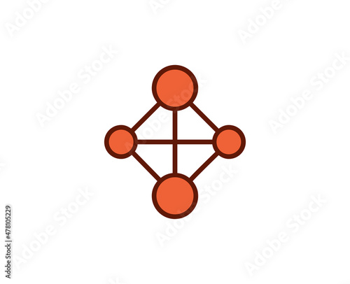 Share premium line icon. Simple high quality pictogram. Modern outline style icons. Stroke vector illustration on a white background. 