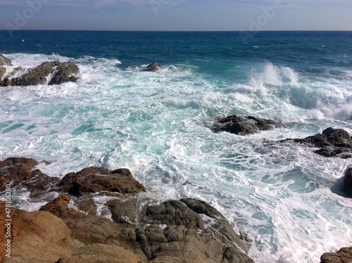 waves and rocks