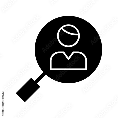 Searching Glyph Vector Icon Design
