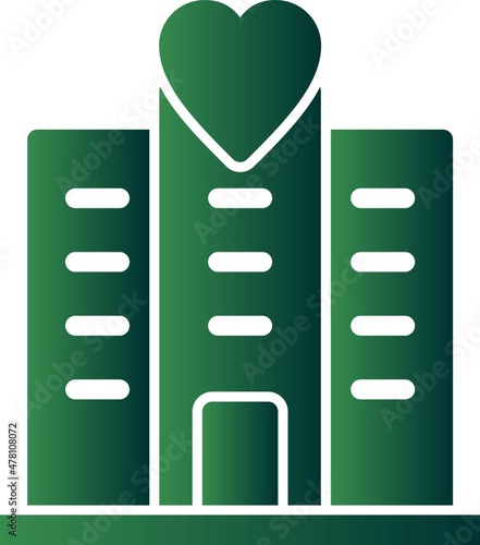 Honeymoon Glyph Gradient Vector Icon Design