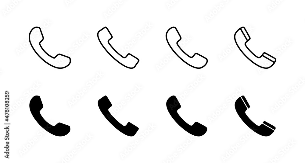 Call icons set. telephone sign and symbol. phone icon. contact us Call icons set. telephone sign and symbol. phone icon. contact us