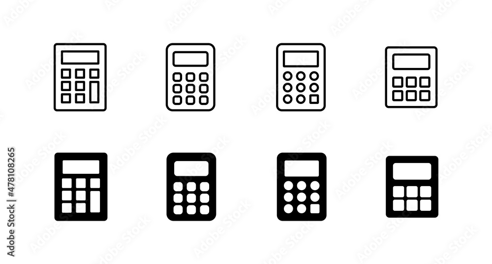 Calculator icons set. Accounting calculator sign and symbol. Calculator icons set. Accounting calculator sign and symbol.