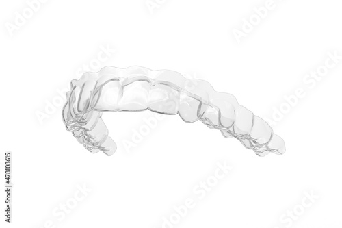 Invisible clear aligner upper teeth straightening braces photo