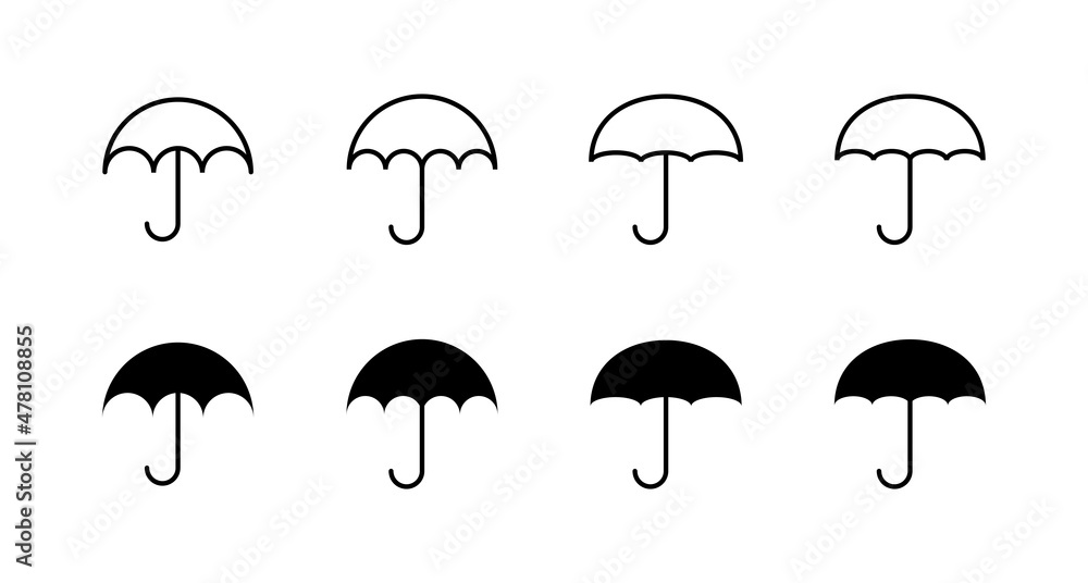 Umbrella icons set. umbrella sign and symbol Umbrella icons set. umbrella sign and symbol