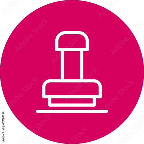 Stamp Line Circle Vector Icon Design