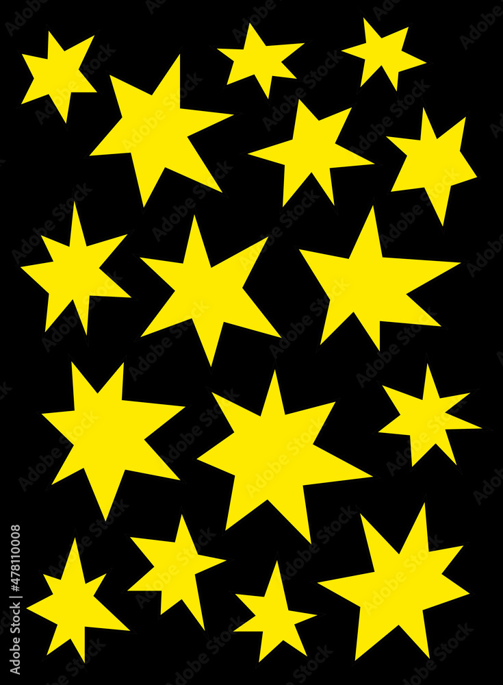 Fototapeta premium black background with geometric, abstract yellow shapes
