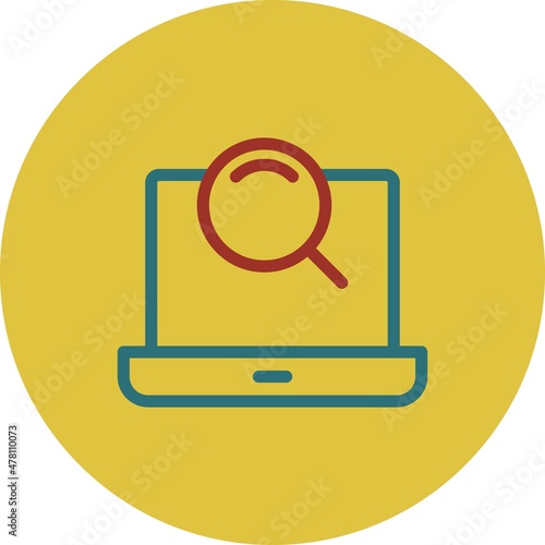 Serach Line Two Color Vector Icon Design