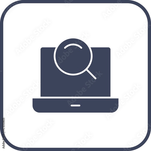 Serach Glyph Round Corner Vector Icon Design