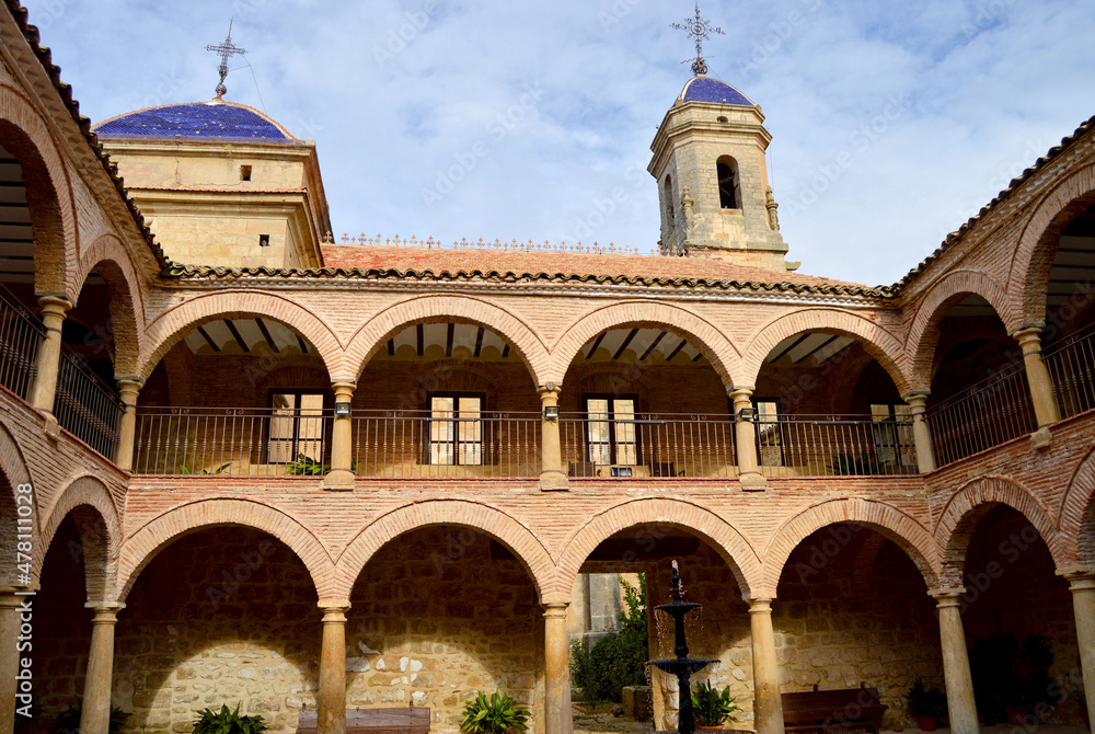 Castellar Colegiata de Santiago, provincia de Jaén, Andalucía, España. Pueblos de la Comarca del Condado en Jaén.