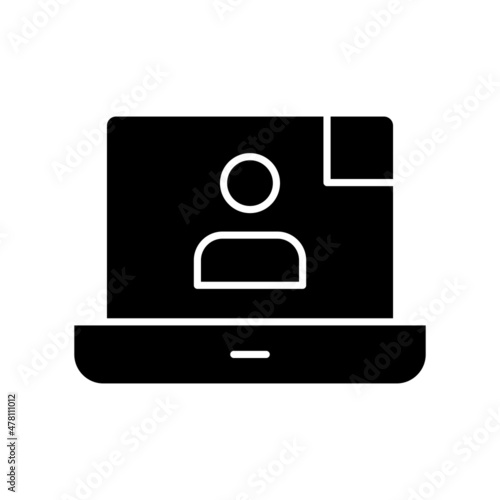 Video Call Glyph Vector Icon Design