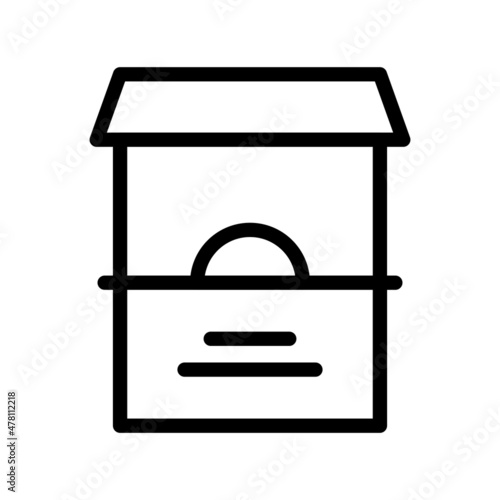 Ticket Office Line Vector Icon Design