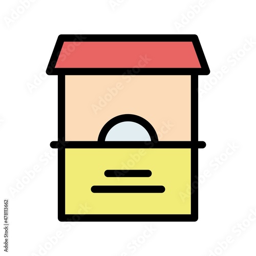 Ticket Office Line Filled Icon Design