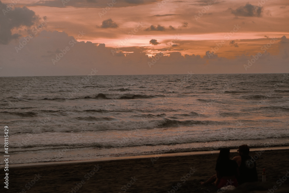 sunset on the beach