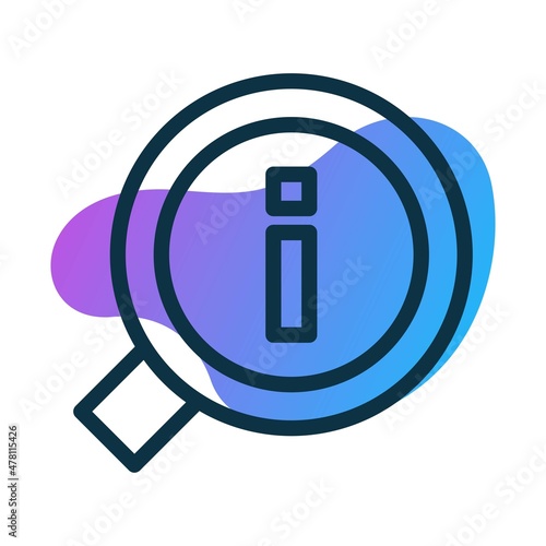 Seraching Line Bubble Gradient Vector Icon Design