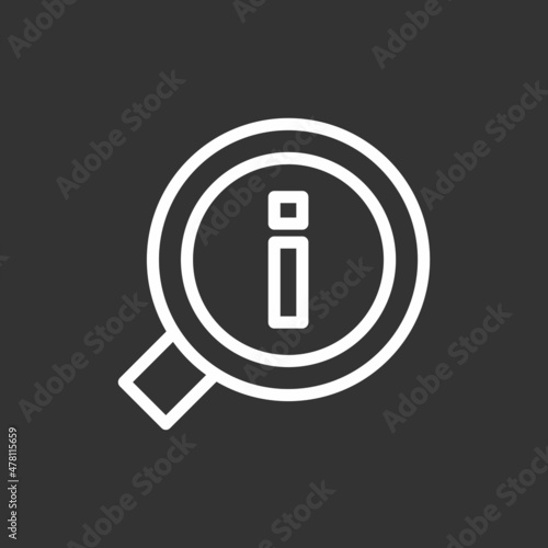 Seraching Line Inverted Vector Icon Design