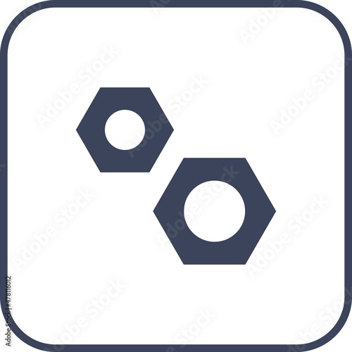 Nuts Glyph Round Corner Vector Icon Design