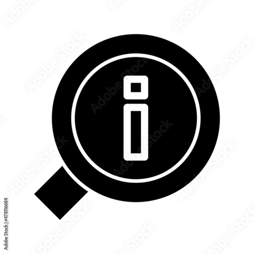 Seraching Glyph Vector Icon Design