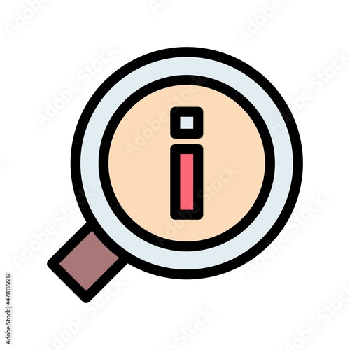Seraching Line Filled Vector Icon Design
