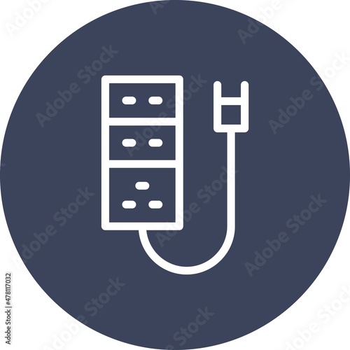 Socket Line circle Vector Icon Design