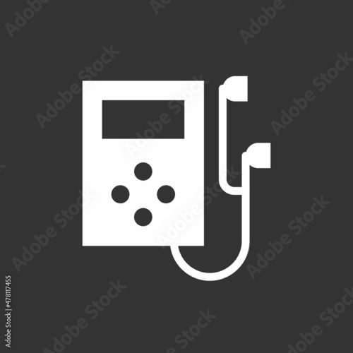 Mp3 Glyph Inverted Vector Icon Design